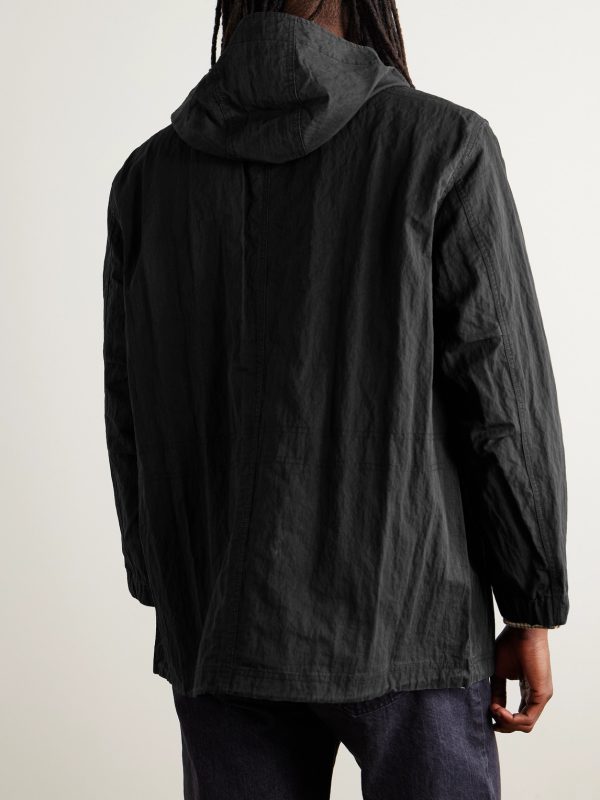 M59 Stone-Washed Cotton-Blend Shell Hooded Field Jacket - BK M59 Stone-Washed Cotton-Blend Shell Hooded Field Jacket - BK