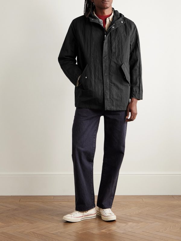 M59 Stone-Washed Cotton-Blend Shell Hooded Field Jacket - OU M59 Stone-Washed Cotton-Blend Shell Hooded Field Jacket - OU