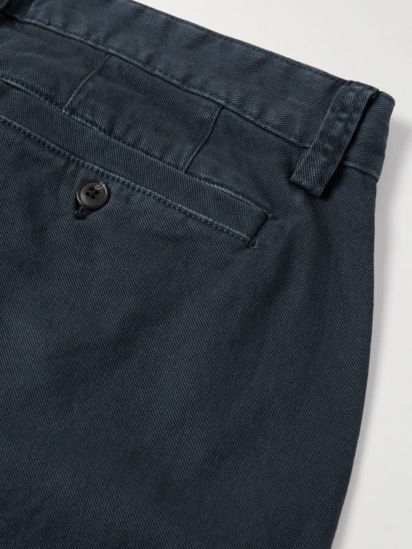 Straight-Leg Garment-Dyed Stretch-Cotton Twill Trousers - CU Straight-Leg Garment-Dyed Stretch-Cotton Twill Trousers - CU