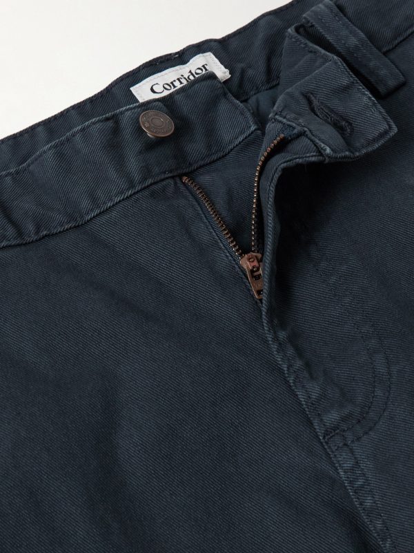 Straight-Leg Garment-Dyed Stretch-Cotton Twill Trousers - E1 Straight-Leg Garment-Dyed Stretch-Cotton Twill Trousers - E1