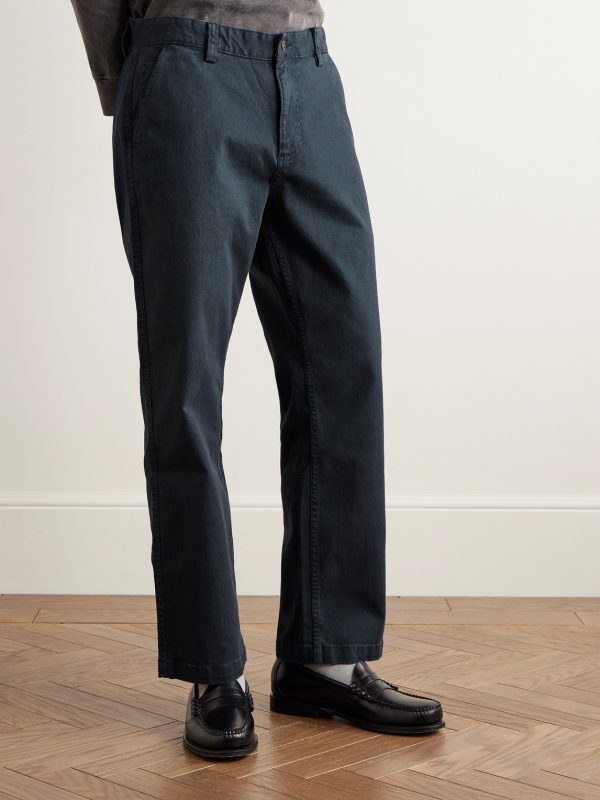 Straight-Leg Garment-Dyed Stretch-Cotton Twill Trousers - FR Straight-Leg Garment-Dyed Stretch-Cotton Twill Trousers - FR