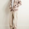 Striped Brushed Alpaca-Blend Cardigan - OU