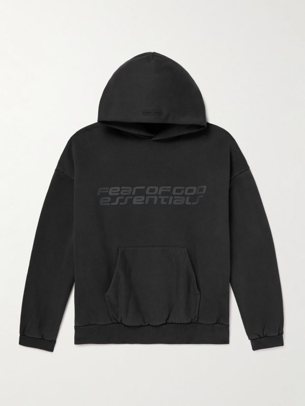90s Logo-Print Cotton-Jersey Hoodie