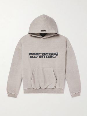 90s Logo-Print Cotton-Jersey Hoodie
