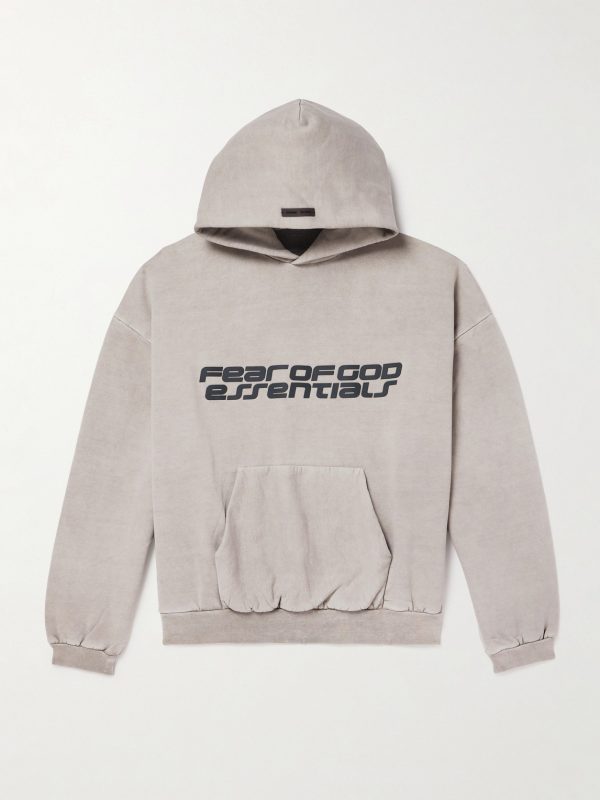 90s Logo-Print Cotton-Jersey Hoodie