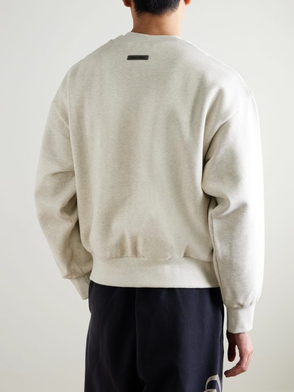 Logo-Embossed Cotton-Blend Jersey Sweatshirt - BK Logo-Embossed Cotton-Blend Jersey Sweatshirt - BK