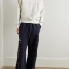 Logo-Embossed Cotton-Blend Jersey Sweatshirt - OU Logo-Embossed Cotton-Blend Jersey Sweatshirt - OU