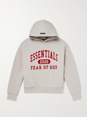 Logo-Print Cotton-Blend Jersey Hoodie