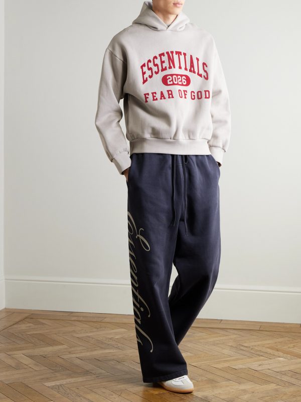 Logo-Print Cotton-Blend Jersey Hoodie - OU