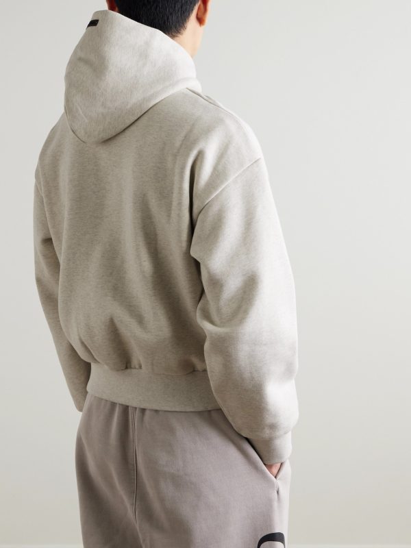 Logo-Embossed Cotton-Blend Jersey Hoodie - BK Logo-Embossed Cotton-Blend Jersey Hoodie - BK