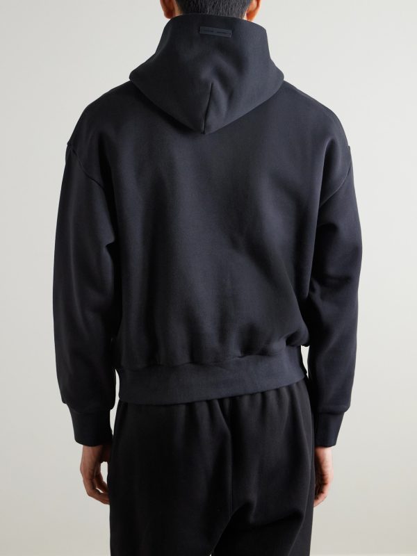 Logo-Print Cotton-Blend Jersey Hoodie - BK
