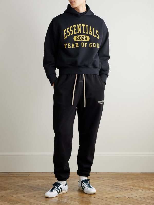 Logo-Print Cotton-Blend Jersey Hoodie - OU