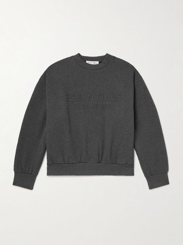 Logo-Embossed Cotton-Blend Jersey Sweatshirt Logo-Embossed Cotton-Blend Jersey Sweatshirt