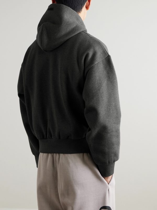 Logo-Embossed Cotton-Blend Jersey Hoodie - BK