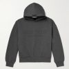 Logo-Embossed Cotton-Blend Jersey Hoodie