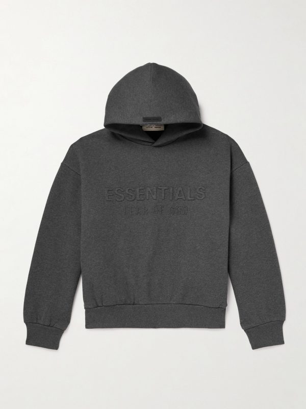 Logo-Embossed Cotton-Blend Jersey Hoodie