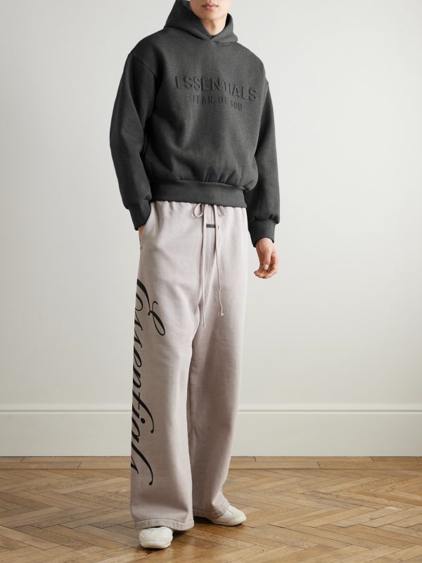 Logo-Embossed Cotton-Blend Jersey Hoodie - OU