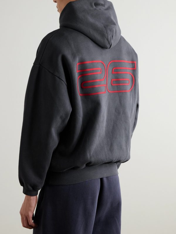 90s Logo-Print Cotton-Jersey Hoodie - BK