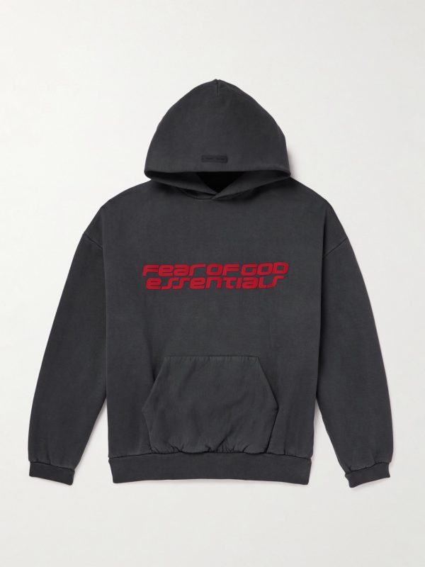 90s Logo-Print Cotton-Jersey Hoodie