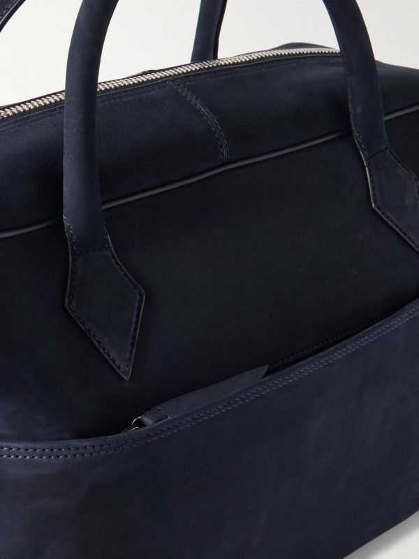 Closer All Day Leather-Trimmed Nubuck Briefcase - CU