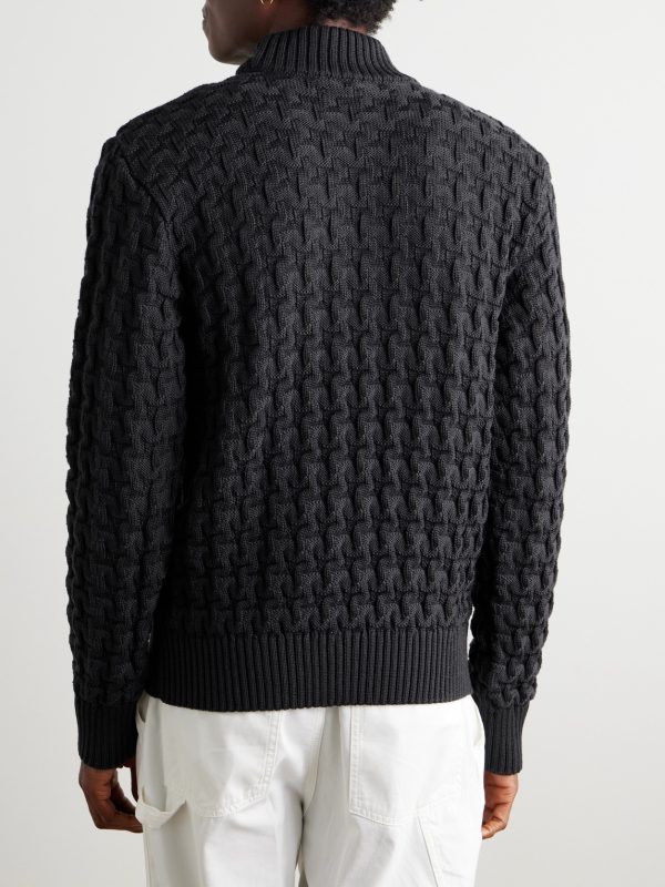 Stark Slim-Fit Cable-Knit Merino Wool Sweater - BK Stark Slim-Fit Cable-Knit Merino Wool Sweater - BK
