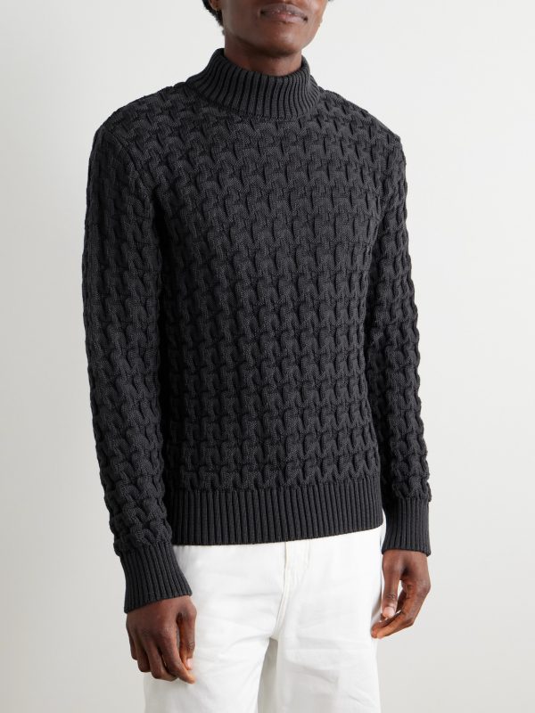 Stark Slim-Fit Cable-Knit Merino Wool Sweater - FR Stark Slim-Fit Cable-Knit Merino Wool Sweater - FR