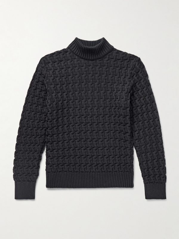 Stark Slim-Fit Cable-Knit Merino Wool Sweater Stark Slim-Fit Cable-Knit Merino Wool Sweater