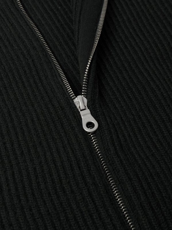 Virgin Wool Zip-Up Cardigan - CU Virgin Wool Zip-Up Cardigan - CU