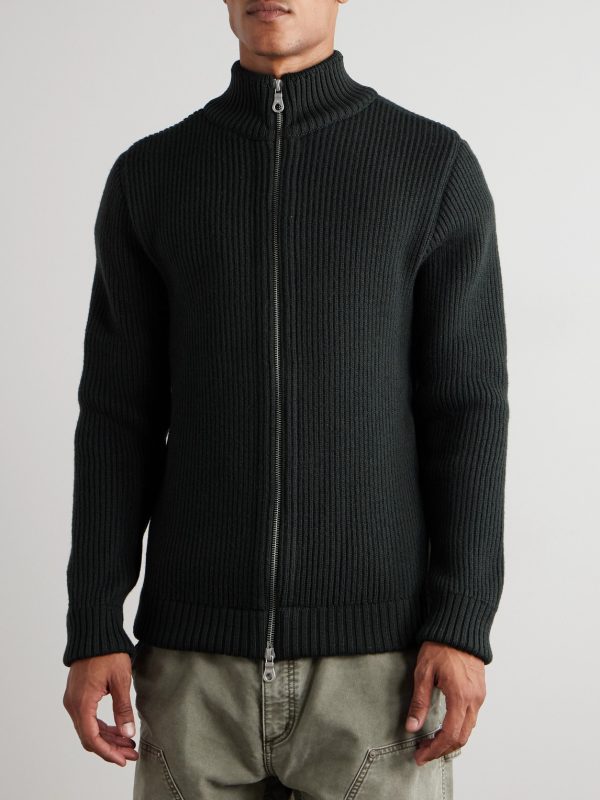 Virgin Wool Zip-Up Cardigan - FR Virgin Wool Zip-Up Cardigan - FR