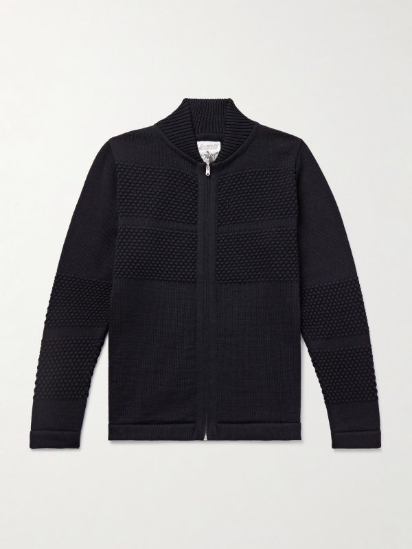 Fisherman Wool Zip-Up Cardigan Fisherman Wool Zip-Up Cardigan