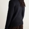 Virgin Wool Zip-Up Cardigan - BK