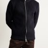 Virgin Wool Zip-Up Cardigan - FR