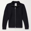 Virgin Wool Zip-Up Cardigan