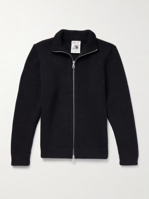 Virgin Wool Zip-Up Cardigan