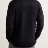 Robust Ribbed Virgin Wool Cardigan - BK