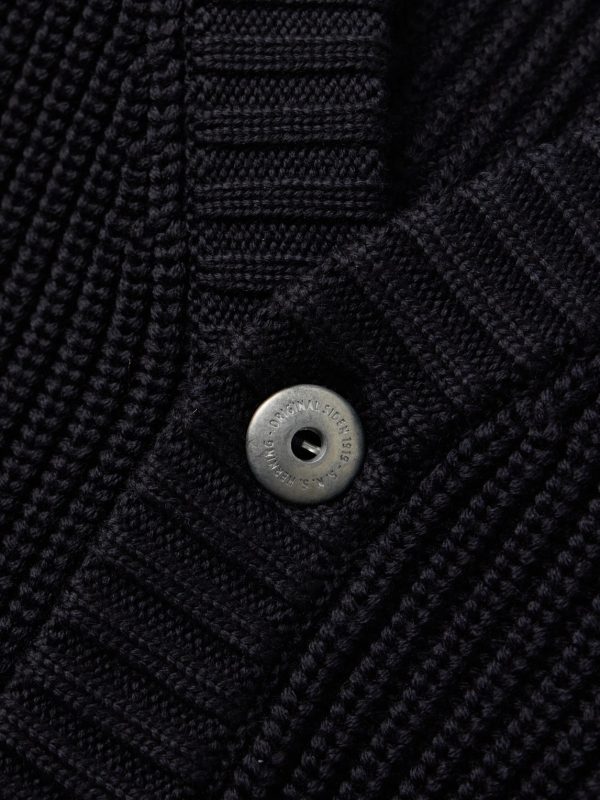 Robust Ribbed Virgin Wool Cardigan - CU
