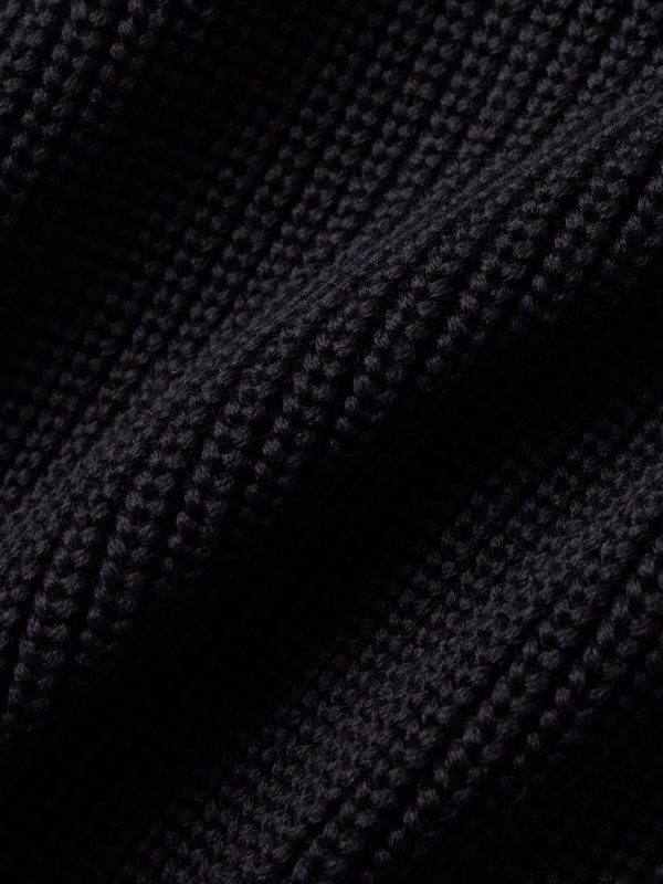 Robust Ribbed Virgin Wool Cardigan - E1