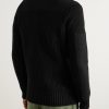 Robust Slim-Fit Ribbed Merino Wool Sweater - BK