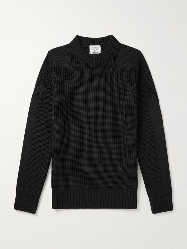 Robust Slim-Fit Ribbed Merino Wool Sweater