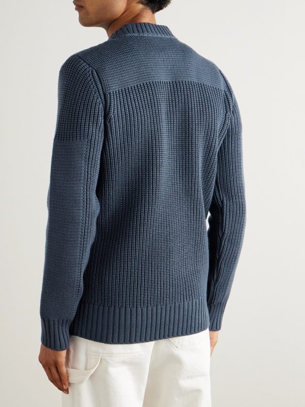 Robust Slim-Fit Ribbed Merino Wool Sweater - BK Robust Slim-Fit Ribbed Merino Wool Sweater - BK