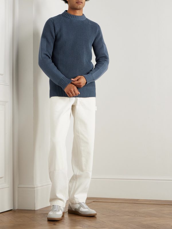 Robust Slim-Fit Ribbed Merino Wool Sweater - OU Robust Slim-Fit Ribbed Merino Wool Sweater - OU