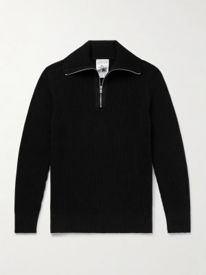 Fender Ribbed Virgin Wool Half-Zip Sweater Fender Ribbed Virgin Wool Half-Zip Sweater