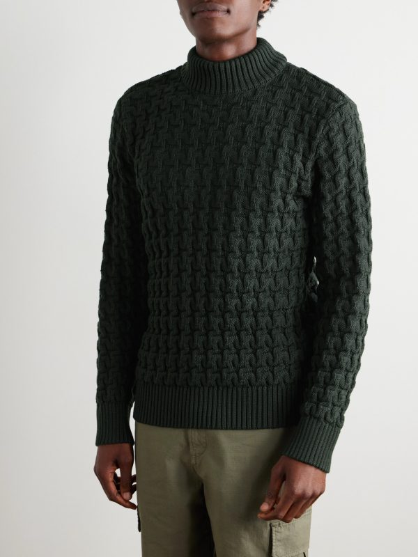 Stark Slim-Fit Cable-Knit Merino Wool Sweater - FR