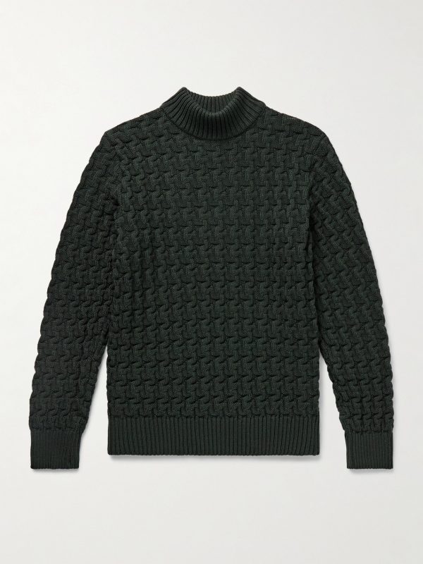 Stark Slim-Fit Cable-Knit Merino Wool Sweater