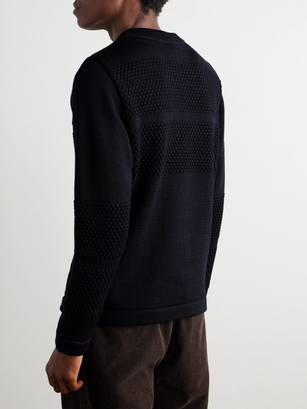 Fisherman Wool Rollneck Sweater - BK Fisherman Wool Rollneck Sweater - BK