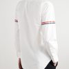 Button-Down Collar Grosgrain-Trimmed Cotton-Poplin Shirt - BK Button-Down Collar Grosgrain-Trimmed Cotton-Poplin Shirt - BK