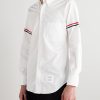 Button-Down Collar Grosgrain-Trimmed Cotton-Poplin Shirt - FR Button-Down Collar Grosgrain-Trimmed Cotton-Poplin Shirt - FR
