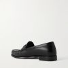 Triomphe Logo-Embellished Leather Loafers - BK Triomphe Logo-Embellished Leather Loafers - BK