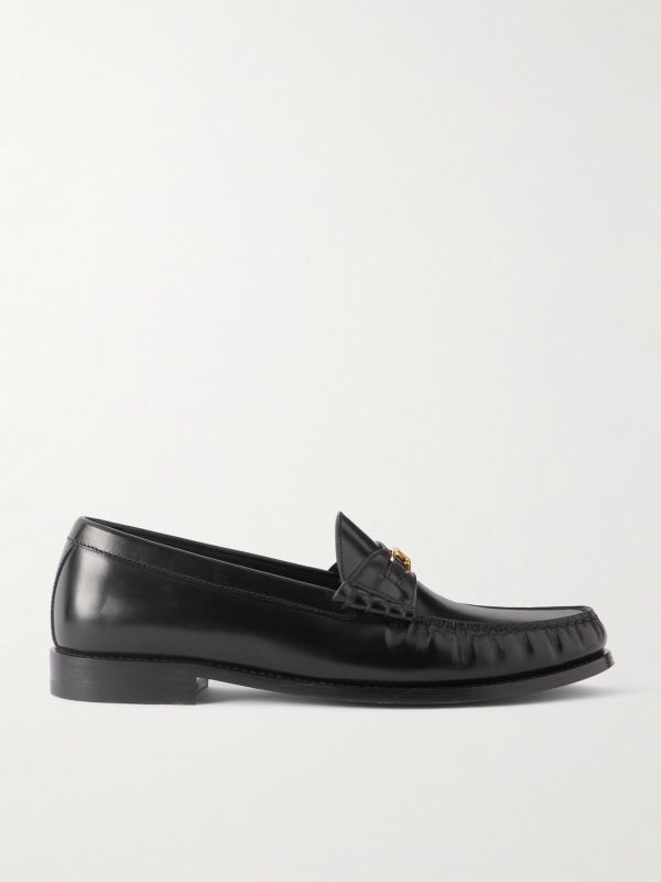 Triomphe Logo-Embellished Leather Loafers Triomphe Logo-Embellished Leather Loafers