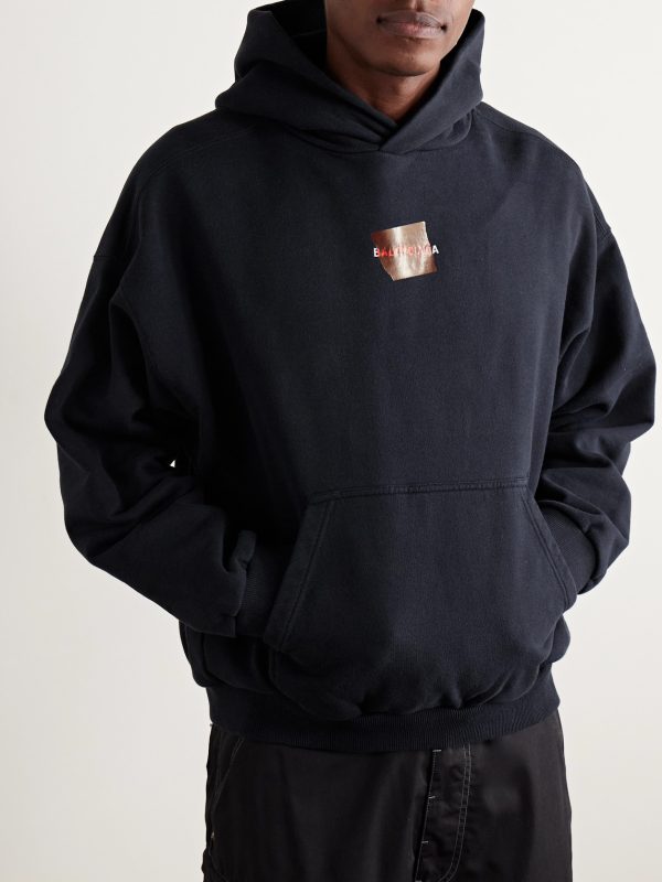 Logo-Embroidered Cotton-Jersey Hoodie - FR Logo-Embroidered Cotton-Jersey Hoodie - FR